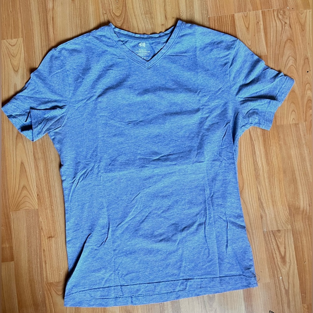 H&M Slim Fit V-neck T-shirt: medium